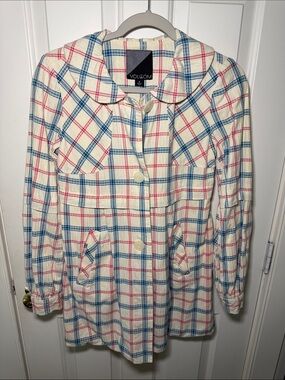Volcom Cream Plaid Button-Front Shacket